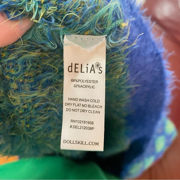 DELIA’S True Static Cling Fuzzy Argyle Cardigan - Picture 7 of 7